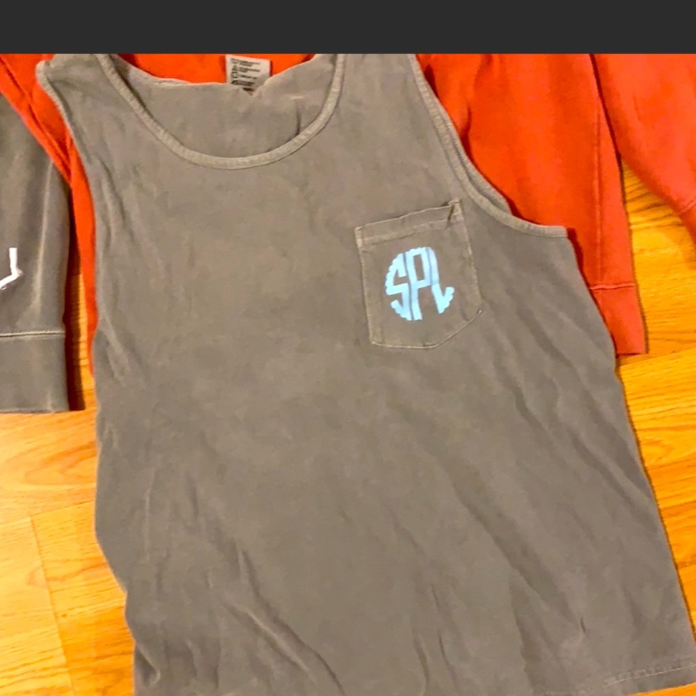 “SPL” Monogram Comfort Colors Tank sz M
